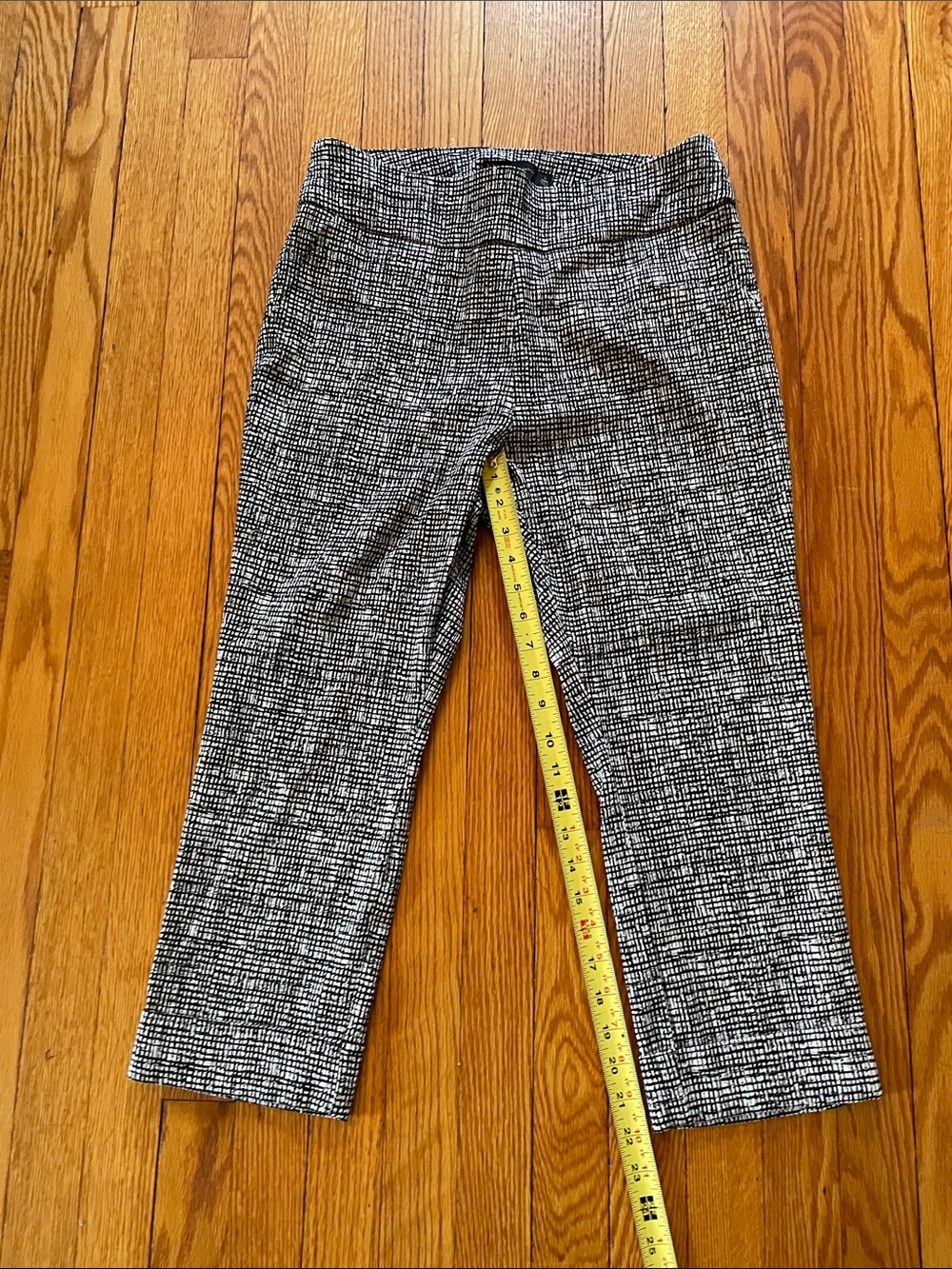 New York & Company Black and White Cropped Dress Pants
